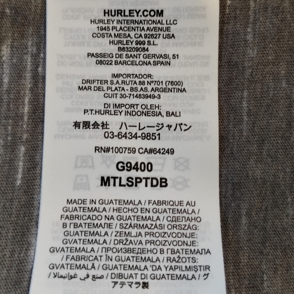 Hurley Men's Skyline Raglan Long sleeve T-Shirt - Picture 11 of 11